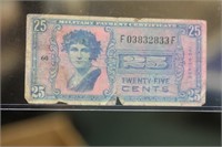 25 Cents Military Note