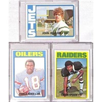 Three 1972 Topps Football Rookies