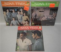 (3) Vtg Star Trek Peter Pan 45rpm Record Albums