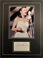 Billie Holiday Custom Matted Autograph Display