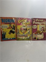 3- vintage Walt Disney Comics Blondie Funny Folks