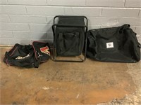 Folding Stool & 2 Travel Bags