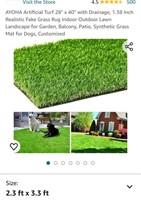 AYOHA Artificial Turf 28" x 40" with Drainage,