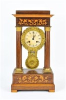 French Empire Portico Clock