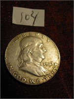 1963 D Franklin Half Dollar 90% Silver