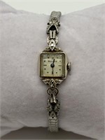 14K White Gold Diamond Bulova Watch