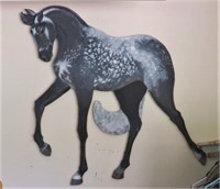 Large Wood Cut Out Wall Mounted Horse