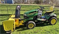 John Deere LA175 Garden Tractor w/ Blower & Mower
