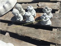 (6) SMALL CONCRETE STATUES