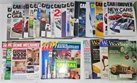 32 Magazines - Car & Driver, Woodworker, +