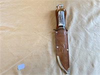 Used Vintage Edge Mark Bone Handle Knife 5" Blade