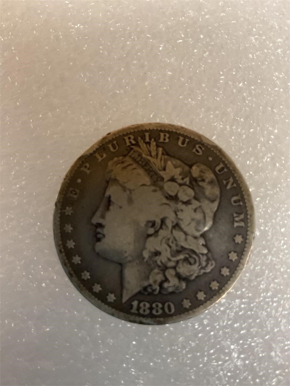 1880 o Morgan silver dollar