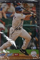 Rangers Autographed Rodriguez #7 Photo 8x10