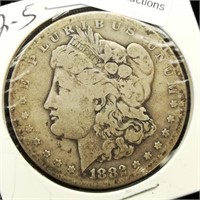 1882 S Morgan Silver Dollar $1