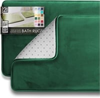 2 Pc Bathroom Rugs Bath Mat Set Memory Foam