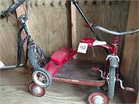 Radio Flyer tricycle, wagon, scooter