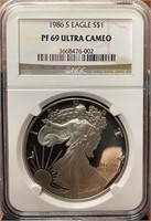 1986-S American Silver Eagle (PF69 UCAM NGC)