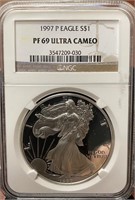 1997 American Silver Eagle (PF69 UCAM NGC)