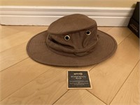 Brown Hemp Tilley Hat Sz 7 3/8
