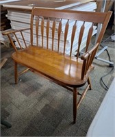 Vintage Wood Gossip Bench