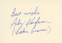 Andy Kaufman Taxi signature cut. GFA Authenticated
