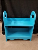 Teal Wood heart Shelf 29 x25 x 11"