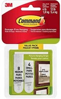 6 X 12 Pack of 4lb & 12lb Adhesive Picture Hanger)