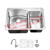 Glacier Bay Bratten 33in Stainless Steel Sink