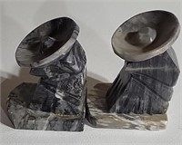 Marble book ends