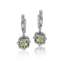 14K WHITE GOLD 5.00CT DIAMOND EARRINGS