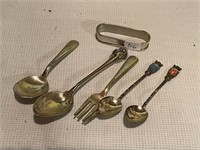 Assorted Sterling Spoons and Napkin Ring
