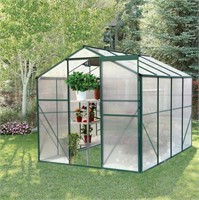 6x8 FT Polycarbonate Walk in Greenhouse