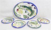 Tika Lotus International Fish Platter & Plate Set