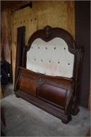 Queen Size Bed Frame Tufted Headboard needs recovr