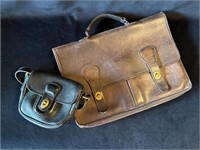 2 Genuine Vintage Leather Coach Bags