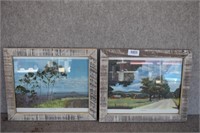 2 Rustic Wood Framed Prints