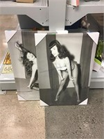 2 sealed new Betty Page pinup girl prints on