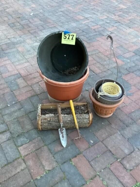 Planters, and garden tools