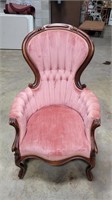 Victorian style upholstered parlor chair