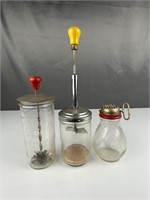 Vintage kitchen glass choppers crushers