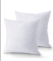 18x18in white throw pillow set of 2