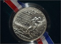 1991 Unc. Korean War Memorial Silver Dollar w/ COA