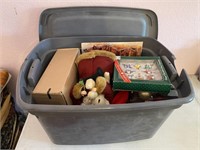 24"x 17"x 12" Tub Of Christmas Decorations