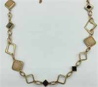 NY &CO Black Tan Diamond Abstract 36” Necklace