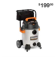 *16 Gallon Stainless Steel Wet/Dry Vac With Cart