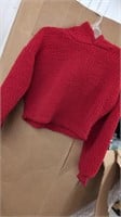 Size S Red crop Hoodie
