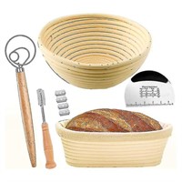 Bread Proofing Basket Set Of 2 With Kit-round And