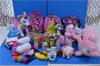 Lot of Stuffed Animals, Girls Bags