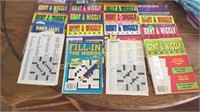 Cross Word Puzzles, Assorted Markers Pens Pencils