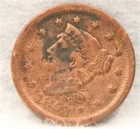 1853 LARGE ONE CENT COIN